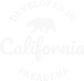 Developed in california logo white
